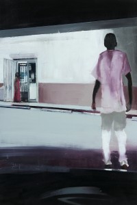 Brett  Amory -  <strong>Waiting #226</strong> (2014<strong style = 'color:#635a27'></strong>)<bR /> oil on wood, 
 24 x 36 inches 
(90.96 x 91.44 cm)