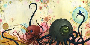 Jeff  Soto -  <strong>Halifax</strong> (2005<strong style = 'color:#635a27'></strong>)<bR /> Acrylic on Wood 
12 x 24 inches