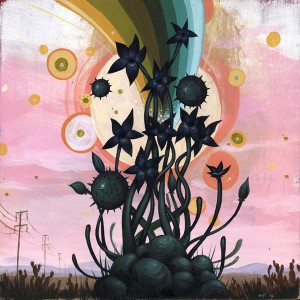 Jeff  Soto -  <strong>Spring</strong> (2006<strong style = 'color:#635a27'></strong>)<bR /> Acrylic on wood 
18 x 18 inches