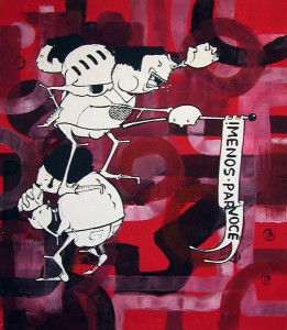 Alex  Hornest -  <strong>9</strong> (<strong style = 'color:#635a27'></strong>)<bR /> Acrylic and Spray Paint on Canvas, 
 37 x 31 inches