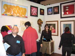 AAF  & nbsp -  <strong>the booth</strong> (<strong style = 'color:#635a27'></strong>)<bR /> Gathers at the booth. Artwork by Ben Woodward, Gary Baseman, AJ Fosik and Ray Caesar