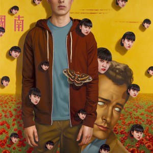 Alex  Gross -  <strong>Honey Flower</strong> (2014<strong style = 'color:#635a27'></strong>)<bR /> oil on canvas, 
 48 x 48 inches 
(121.92 x 121.92 cm)