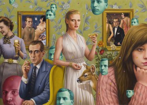 Alex  Gross -  <strong>Schadenfreude</strong> (2012<strong style = 'color:#635a27'></strong>)<bR /> oil on canvas, 
 39 x 54.5 inches 
(99.06 x 138.43 cm)