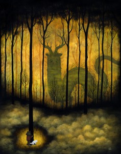 Andy  Kehoe -  <strong>Under the Gaze of the Glorious</strong> (2011<strong style = 'color:#635a27'></strong>)<bR /> oil on wood panel, 
 30 x 24 inches (76.2 x 60.96 cm) 
33.25 x 27.25 inches, framed