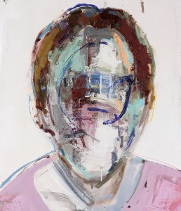 Brett  Amory -  <strong>Anonymous #22</strong> (2014<strong style = 'color:#635a27'></strong>)<bR /> oil on wood, 
 24 x 28 inches 
(60.96 x 71.12 cm)