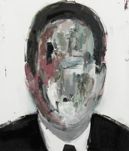 Brett  Amory -  <strong>Anonymous #23</strong> (2014<strong style = 'color:#635a27'></strong>)<bR /> oil on wood, 
 24 x 28 inches 
(60.96 x 71.12 cm)
