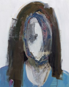 Brett  Amory -  <strong>Anonymous #27</strong> (2014<strong style = 'color:#635a27'></strong>)<bR /> oil on wood, 
 16 x 20 inches 
(40.64 x 50.8 cm)