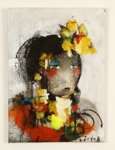 Anthony  Lister -  <strong>Big Expectation Big Disappointment</strong> (2014<strong style = 'color:#635a27'></strong>)<bR /> mixed media on canvas, 
 21 x 15 inches 
(53.34 x 38.10 cm)