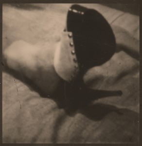 Ashley  Wood -  <strong>The Parting Gift</strong> (2012<strong style = 'color:#635a27'></strong>)<bR /> polaroid photograph, 
 3.5 x 3.5 inches (8.89 x 8.89 cm) 
7.75 x 7.75 inches, framed