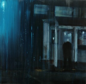 Brett  Amory -  <strong>Waiting 135</strong> (2012<strong style = 'color:#635a27'></strong>)<bR /> oil on panel, 
 30 x 30 inches 
(76.2 x 76.2 cm)