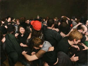 Dan  Witz -  <strong>70 Commercial Street</strong> (2010<strong style = 'color:#635a27'></strong>)<bR /> oil and mixed media on canvas, 
 40 x 50 inches 
(101.6 x 127 cm)
