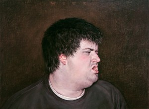 Dan  Witz -  <strong>Acheron Study</strong> (2014<strong style = 'color:#635a27'></strong>)<bR /> <span style="color: rgb(102, 102, 102); font-family: Avenir, Helvetica, Arial, sans-serif;">oil and digital media on canvas</span>, 
 15 x 20 inches 
(38.1 x 50.8 cm)
