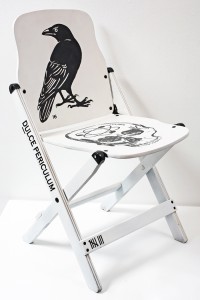 Dylan  Egon -  <strong>Chair 16</strong> (2008<strong style = 'color:#635a27'></strong>)<bR /> mixed media, 
 29.5 x 17 x 16 inches 
(74.93 x 43.18 x 40.64 cm)