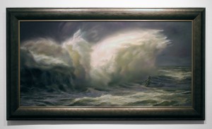 Donato  Giancola -  <strong>Breaker</strong> (2015<strong style = 'color:#635a27'></strong>)<bR /> oil on panel, 
 48 x 24 inches 
(121.92 x 60.96 cm)