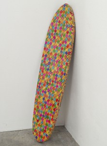 Haroshi    -  <strong>Dot Skate Deck</strong> (2011<strong style = 'color:#635a27'></strong>)<bR /> used skateboards, 
 23.62 x 7.87 x 1.18 inches 
(60 x 20 x 3 cm)