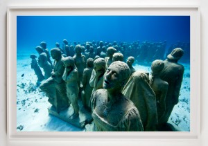 Jason  deCaires Taylor -  <strong>Silent Evolution 4</strong> (2012<strong style = 'color:#635a27'></strong>)<bR /> digital C print, 
 30 x 45 inches 
(76.2 x 114.3 cm) 
39 x 52 x 1.5 inches, framed, 
 Edition of 5