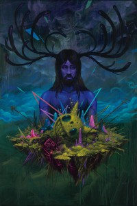 Jeff  Soto -  <strong>Man</strong> (2012<strong style = 'color:#635a27'></strong>)<bR /> acrylic on wood panel, 
 36 x 24 inches 
91.44 x 60.96 cm