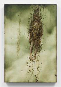 Brad  Kunkle -  <strong>True North</strong> (<strong style = 'color:#635a27'></strong>)<bR />  oil and silver leaf on wood panel, 
 30 x 20 inches 
(76.2 x 50.8 cm)