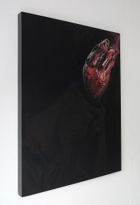 Onur  Dinc -  <strong>Mind</strong> (2015<strong style = 'color:#635a27'></strong>)<bR /> acrylic and pigments on wood-canvas, 
 51.18 x 39.37 inches 
(130 x 100 cm)