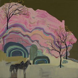 Seonna  Hong -  <strong>Remember The Good Things</strong> (2015<strong style = 'color:#635a27'></strong>)<bR /> acrylic on canvas, 
 12 x 12 inches 
(30.48 x 30.48 cm)