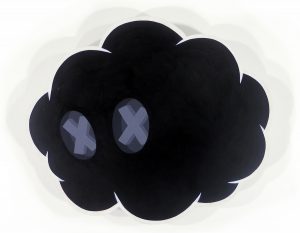 Sam  Gibbons -  <strong>Black Cloud</strong> (2011<strong style = 'color:#635a27'></strong>)<bR /> acrylic on panel, 
 15 x 17 inches 
(38.1 x 43.18 cm)