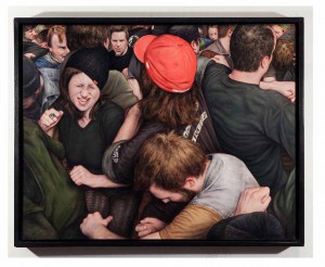 Dan  Witz -  <strong>Small Rectangle 70 Commercial St</strong> (2012<strong style = 'color:#635a27'></strong>)<bR /> oil and digital media on canvas, 
 22 x 30 inches 
(55.88 x 76.20 cm)