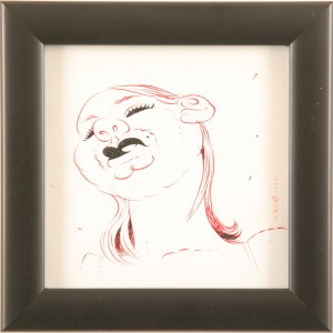 Dave  Cooper -  <strong>Study for Betty</strong> (2005<strong style = 'color:#635a27'></strong>)<bR /> Pen and Ink on Paper , 
 5 x 5 inches