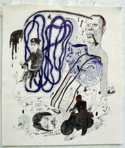 Louie  Cordero -  <strong>Drawing #8</strong> (2004<strong style = 'color:#635a27'></strong>)<bR /> Ink on Paper.