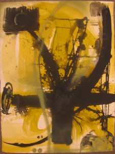 Doze  Green -  <strong>Untitled</strong> (2006<strong style = 'color:#635a27'></strong>)<bR /> Mixed Media on Paper, 
 30 x 23 inches