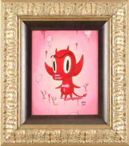 Gary  Baseman -  <strong>Hotchachacha (Portrait)</strong> (2005<strong style = 'color:#635a27'></strong>)<bR /> Acrylic on Wood Panel, 
 14 x 11 inches