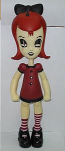Camille Rose  Garcia -  <strong>LuLu</strong> (2004<strong style = 'color:#635a27'></strong>)<bR /> <span class="mainpage">Vinyl toy created by Necessaries Toy Foundation</span>, 
 14 inches high