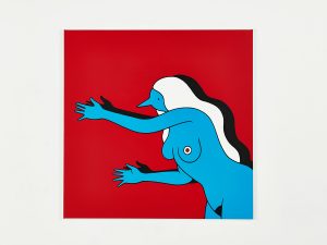 Parra   -  <strong>Don't Go</strong> (2014<strong style = 'color:#635a27'></strong>)<bR /> acrylic on canvas, 
 39.37 x 39.37 inches 
(100 x 100 cm)