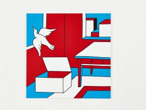 Parra   -  <strong>The New York Box</strong> (2014<strong style = 'color:#635a27'></strong>)<bR /> acrylic on canvas, 
 39.37 x 39.37 inches 
(100 x 100 cm)