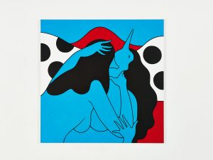 Parra   -  <strong>This Womans Work</strong> (2014<strong style = 'color:#635a27'></strong>)<bR /> acrylic on canvas, 
 39.37 x 39.37 inches 
(100 x 100 cm)