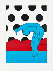 Parra   -  <strong>Lost Him</strong> (2014<strong style = 'color:#635a27'></strong>)<bR /> acrylic on canvas, 
 39.37 x 55.12 inches 
(100 x 140 cm)