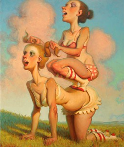 Andrew  Foster -  <strong>Pony Ride</strong> (2007<strong style = 'color:#635a27'></strong>)<bR /> Oil on Canvas, 
 52 x 44 inches