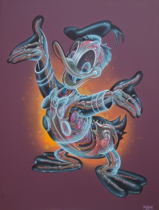 Nychos -  <strong>Translucent Donald</strong> (2016<strong style = 'color:#635a27'></strong>)<bR /> acrylic on canvas,
48 x 36 in. (121.9 x 91.4 cm)  
$6,000
