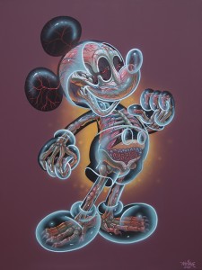 Nychos -  <strong>Translucent Mickey</strong> (2016<strong style = 'color:#635a27'></strong>)<bR /> acrylic on canvas,
48 x 36 in. (121.9 x 91.4 cm)  
$6,000