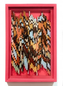 Roddy Wildeman -  <strong>Composite Memory Pixels</strong> (2015<strong style = 'color:#635a27'></strong>)<bR /> recycled wood in bio-resin,
20.5 x 13.5 inches
$1,800