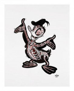 Nychos -  <strong>X-Ray of Donald</strong> (2016<strong style = 'color:#635a27'></strong>)<bR /> ink on paper,
24 x 19 in. (61 x 48.3 cm)
$2,000