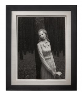 Aron Wiesenfeld -  <strong>Eleanor</strong> (2016<strong style = 'color:#635a27'></strong>)<bR /> charcoal on paper,
50 x 38 inches,
(127 x 96.52 cm),
framed: 68 x 56 inches,
(172.72 x 142.24 cm)
$11,000
