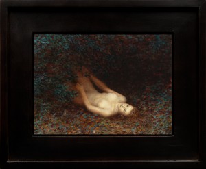 Aron Wiesenfeld -  <strong>Daughter</strong> (2016<strong style = 'color:#635a27'></strong>)<bR /> oil on panel,
10.25 x 14 inches,
(26.04 x 35.56 cm),
framed: 17.25 x 21 inches,
( 43.82 x 53.34 cm)
$5,000