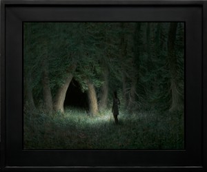 Aron Wiesenfeld -  <strong>Night Grove</strong> (2016<strong style = 'color:#635a27'></strong>)<bR /> oil on panel,
19 x 24 inches,
(48.26 x 60.96 cm),
framed:  26 x 31 inches,
(66.04 x 78.74 cm)