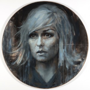 Glenn Barr -  <strong>The Lake</strong> (2015<strong style = 'color:#635a27'></strong>)<bR /> acrylic on wood panel,
54 inch diameter,
(137.2 cm diameter),
$8,700