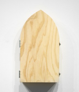 Gary Mellon -  <strong>#17 (front)</strong> (2016<strong style = 'color:#635a27'></strong>)<bR /> carved cow bone and wood in wood box,
21 x 6 x 3 inches,
(53.34 x 15.24 x 7.62 cm)
box: 25.5 x 13.75 x 6 inches,
(64.77 x 34.92 x 15.24 cm)
