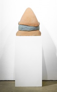 Paolo Del Toro -  <strong>Sleeping Witch (back)</strong> (2016<strong style = 'color:#635a27'></strong>)<bR /> sculpted Styrofoam core covered with hand-dyed needle felted merino wool,
23 x 19 x 10 inches,
(58.4 x 48.3 x 25.4 cm)