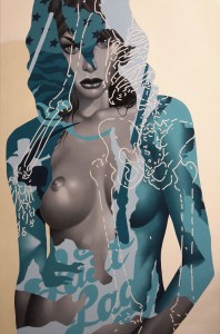 Tristan Eaton -  <strong>The Last Lady</strong> (2016<strong style = 'color:#635a27'></strong>)<bR /> spraypaint on panel,
72 x 48 inches,
$18,000