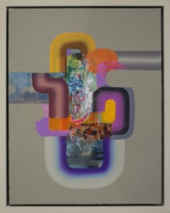 David Choong Lee -  <strong>Hole 3</strong> (2017<strong style = 'color:#635a27'></strong>)<bR /> acrylic, latex and aerosol paint,
12 x 9 inches,
(30.48 x 22.86 cm)
$600