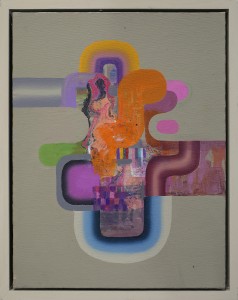 David Choong Lee -  <strong>Hole 5</strong> (2017<strong style = 'color:#635a27'></strong>)<bR /> acrylic, latex and aerosol paint,
12 x 9 inches,
(30.48 x 22.86 cm)
$600
