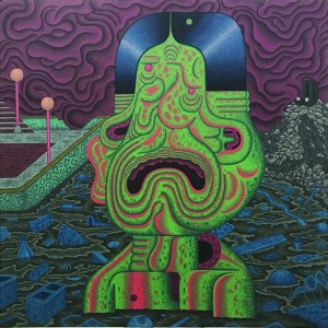 Louie Cordero -  <strong>Perpetual Deluge, Perpetual Guidance</strong> (2017<strong style = 'color:#635a27'></strong>)<bR /> acrylic on canvas,
48 x 48 inches,
(121.9 x 121.9 cm)